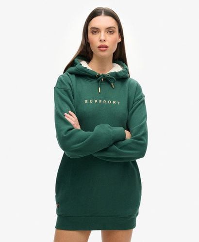 Women's Luxe Hoodie-Kleid mit Logo in Metallic-Optik - Größe: 6-8 - Superdry - Modalova