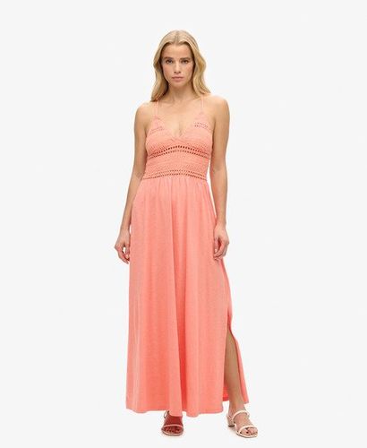 Damen Maxikleid aus Jersey mit Spitze - Größe: 38 - Superdry - Modalova