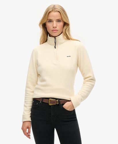Damen Creme Fleecepullover, Größe: 38 - Größe: 38 - Superdry - Modalova