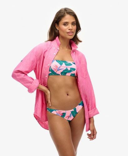 Women's Tropical Cheeky Bikini Briefs Pink / Malibu Pink Paradise - Size: 8 - Superdry - Modalova