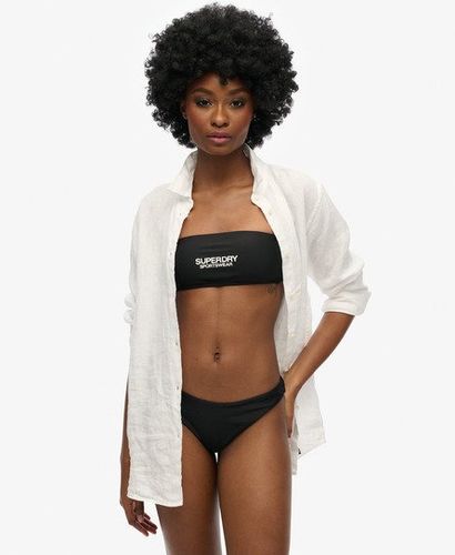 Women's Logo Brazilian Bikini Briefs Black - Size: 10 - Superdry - Modalova