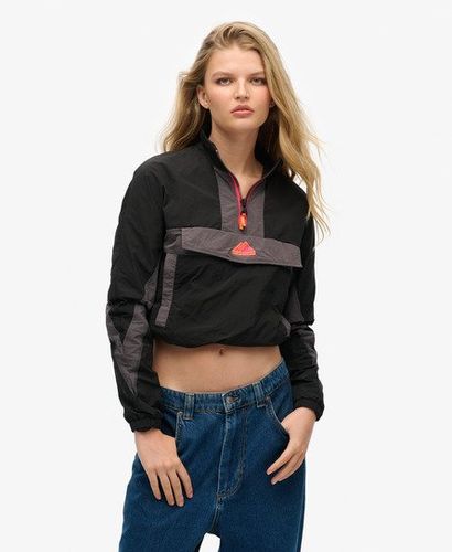 Women's Colourblock Track Overhead Jacket Black - Size: 16 - Superdry - Modalova