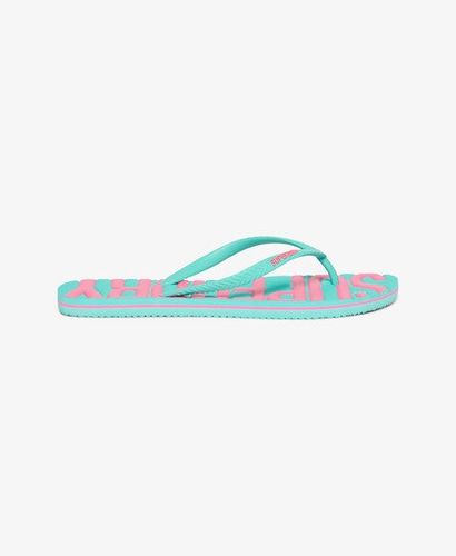 Women's Vintage Vegan Flip Flops Blue / Aqua - Size: 5-6 - Superdry - Modalova