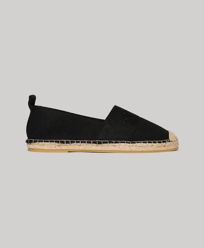 Women's Canvas Espadrille Shoes Black - Size: 6 - Superdry - Modalova