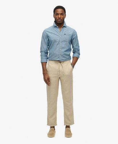 Men's Merchant Linen Pants Light Grey / Abbey Stone - Size: L - Superdry - Modalova