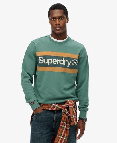 Men's Lässiges Core Logo Sweatshirt mit Rundhalsausschnitt - Größe: M - Superdry - Modalova