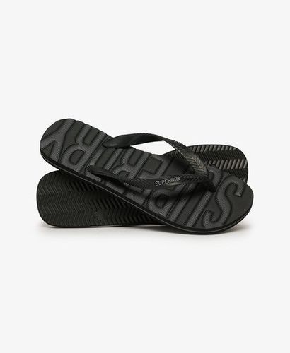Men's Core Logo Flip Flops Black - Size: 6-7 - Superdry - Modalova