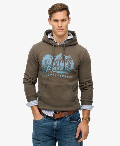 Men's Outfitters Hoodie Black / Vintage Black - Size: M - Superdry - Modalova