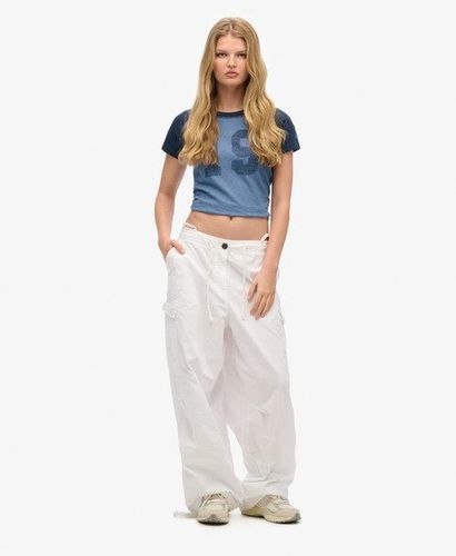 Damen Weit Geschnittene Parachute Hose - Größe: S/M - Superdry - Modalova