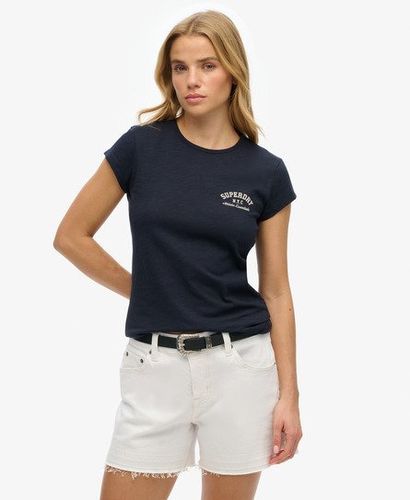 Women's Athletic Essential Slub T-Shirt Navy / Eclipse Navy - Size: 14 - Superdry - Modalova