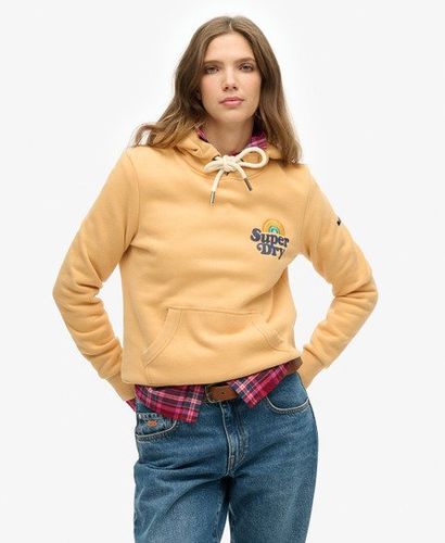 Women's Vintage Rainbow Hoodie Red / Clay - Size: 12 - Superdry - Modalova