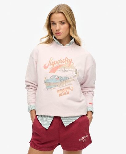 Women's Lässiges Souvenir Sweatshirt mit Grafik und Rundhalsausschnitt - Größe: 40 - Superdry - Modalova