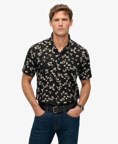 Men's Short Sleeve Beach Shirt Black / Black Petal - Size: XL - Superdry - Modalova