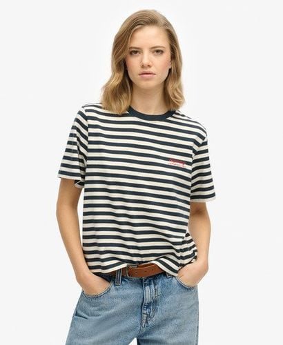 Women's Country Club Plain T-shirt Navy / Navy Stripe - Size: 8 - Superdry - Modalova