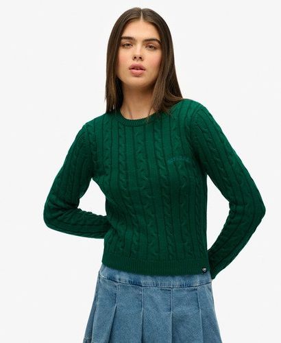 Damen Essentials Pullover mit Schmalem Zopfstrickdesign - Größe: 36 - Superdry - Modalova