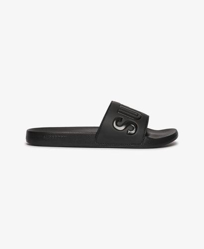 Men's Core Graphic Pool Sliders Black - Size: 10-11 - Superdry - Modalova