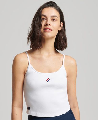 Women's Code Essential Strappy Tank Top White / Optic - Size: 14 - Superdry - Modalova