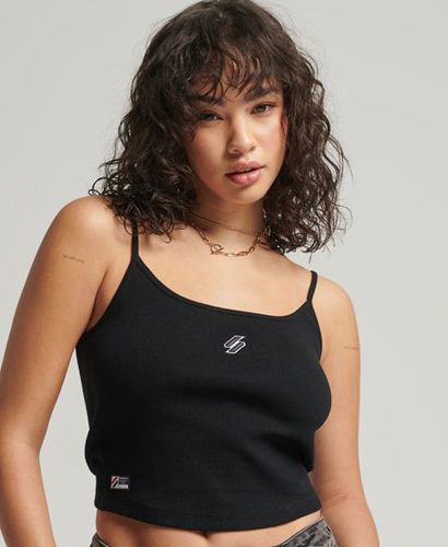 Women's Code Essential Strappy Tank Top Black - Size: 12 - Superdry - Modalova