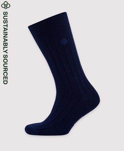Unisex Organic Cotton Core Rib Socks Navy / Richest Navy - Size: S/M - Superdry - Modalova