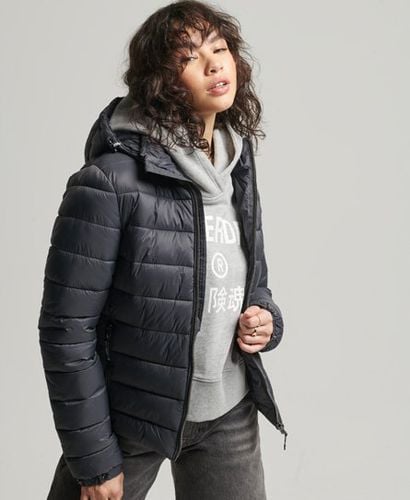 Women's Classic Fuji Puffer Jacket / Charcoal - Size: 6 - Superdry - Modalova