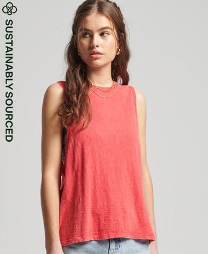 Women's Organic Cotton Vintage Surf Ranchero Vest Red / Soda Pop Red - Size: 14 - Superdry - Modalova