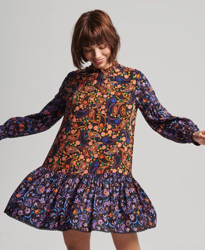 Women's High Neck Mini Dress / Multi Paisley Print - Size: 10 - Superdry - Modalova