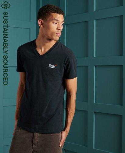 Men's Orange Label Vintage T-Shirt mit V-Ausschnitt und Stickerei - Größe: XS - Superdry - Modalova