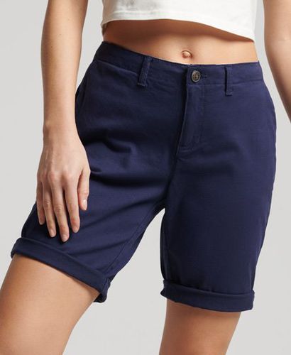 Women's City Chino Shorts Navy / Atlantic Navy - Size: 6 - Superdry - Modalova