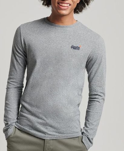 Men's Organic Cotton Vintage Embroidered Top Grey / Grey Marl - Size: Xxl - Superdry - Modalova