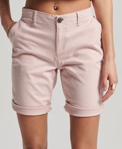 Women's City Chino Shorts Pink / Peach Whip - Size: 6 - Superdry - Modalova