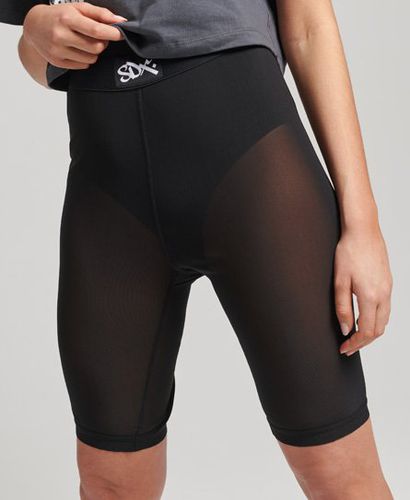 Women's Sdx Limited Edition Sdx Power Mesh Cycling Shorts Black - Size: S/M - Superdry - Modalova