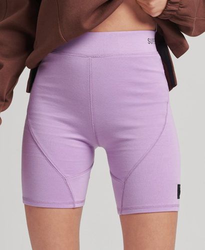 Women's Tech Cycling Shorts Purple / Mid Lilac - Size: 8 - Superdry - Modalova