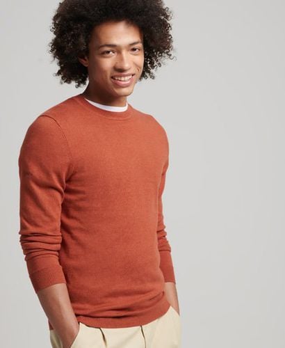 Men's Organic Cotton Cashmere Crew Jumper Orange / Auburn Marl - Size: Xxl - Superdry - Modalova