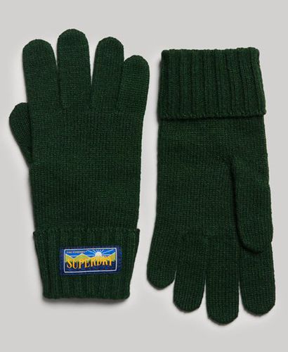Women's Wool Blend Radar Gloves Green / Enamel Green - Size: M/L - Superdry - Modalova