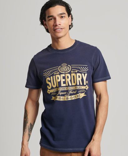 Men's Limited Edition Vintage 07 Rework Classic T-Shirt / Dark Navy - Size: L - Superdry - Modalova