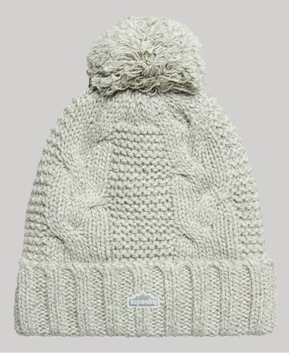 Women's Cable Knit Bobble Beanie / Tweed - Size: 1SIZE - Superdry - Modalova