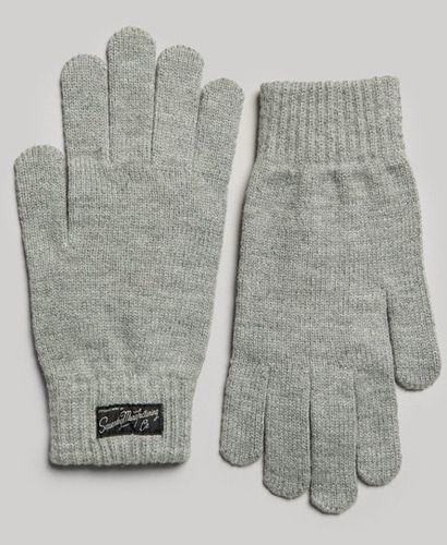 Unisex Essential Logo Gloves Grey / Silver Marl - Size: M/L - Superdry - Modalova
