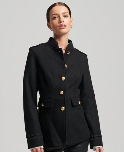 Women's Short Military Wool Coat - Size: 12 - Superdry - Modalova