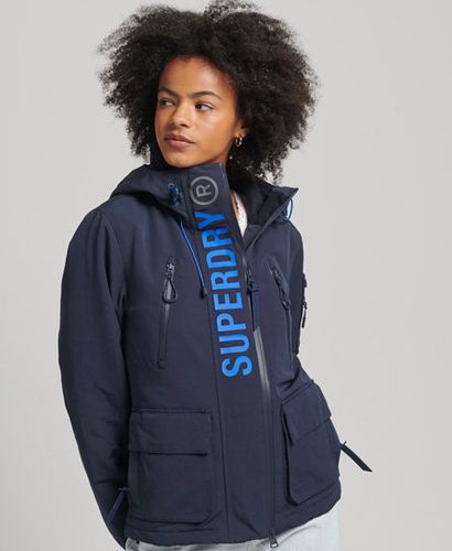 Women's Hooded Ultimate SD-Windcheater Jacket Blue / Nordic Chrome Navy/Mazarine Blue - Size: 12 - Superdry - Modalova
