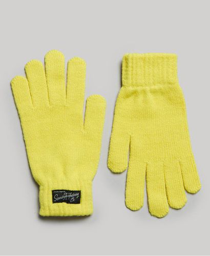 Unisex Essential Logo Gloves Yellow / Highlight Marl - Size: M/L - Superdry - Modalova