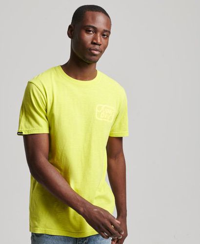 Men's Vintage Brand Mark Neon T-Shirt / Lemon Tonic Slub - Size: S - Superdry - Modalova
