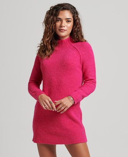 Women's Women's Classic Turtleneck Dress, Pink, Size: 14 - Superdry - Modalova