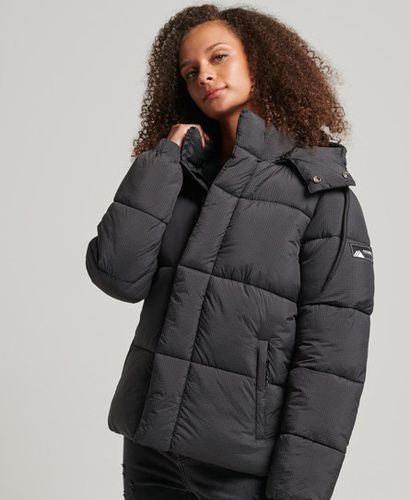 Women's Hooded Ripstop Puffer Jacket / Grid - Size: 12 - Superdry - Modalova