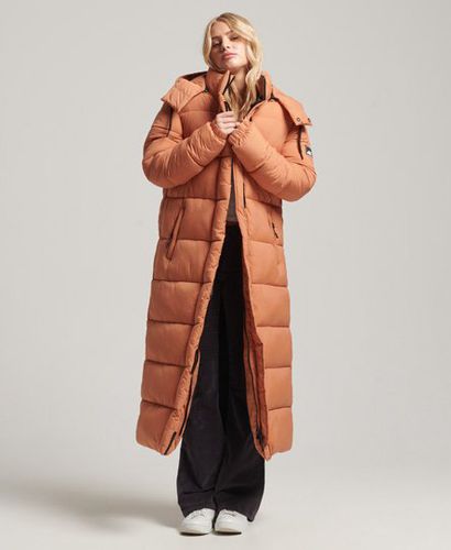 Women's Brown Ripstop Longline Puffer Jacket, Size: 8 - Superdry - Modalova