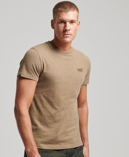 Men's Organic Cotton Essential Logo T-Shirt / Buck Tan Marl - Size: XS - Superdry - Modalova