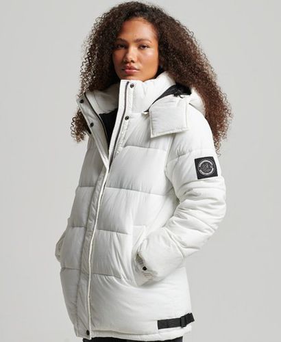 Women's Expedition Cocoon Padded Coat / New Chalk - Size: 12 - Superdry - Modalova