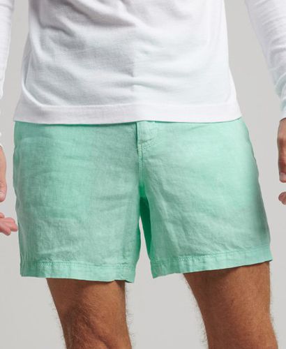 Men's Overdyed Linen Shorts Turquoise / Pool Blue - Size: XL - Superdry - Modalova