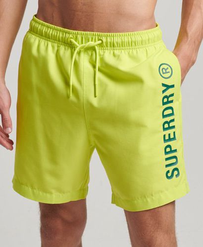 Men's Core Sport 17 Inch Recycled Swim Shorts / Electric Lime - Size: XL - Superdry - Modalova