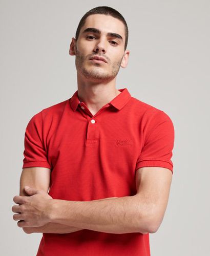 Men's Destroyed Polo Shirt / Rouge - Size: S - Superdry - Modalova