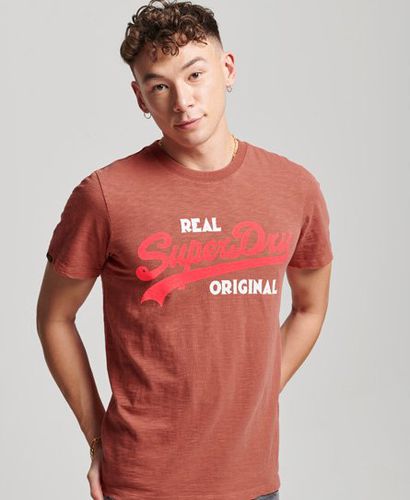 Men's Vintage Logo Real Original Overdyed T-Shirt Red / Ketchup - Size: M - Superdry - Modalova